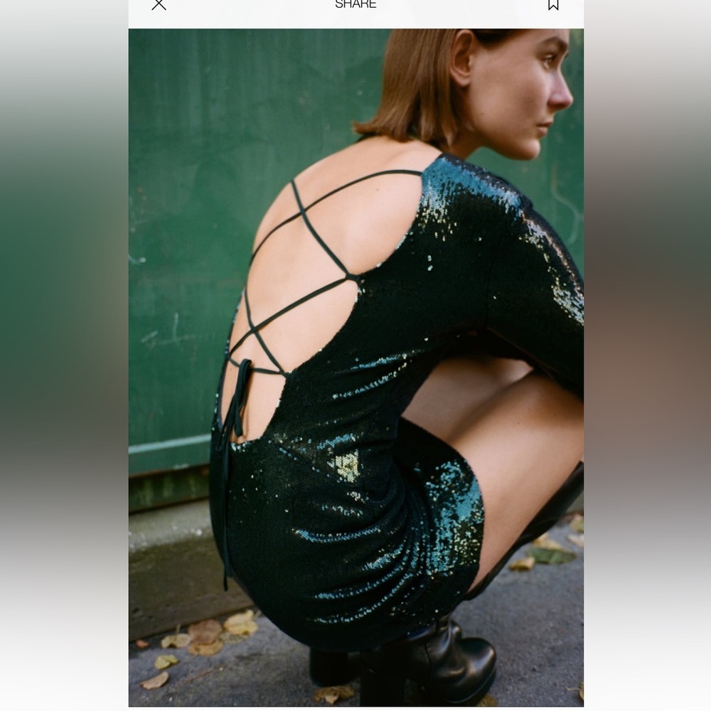 Zara sequin dress
